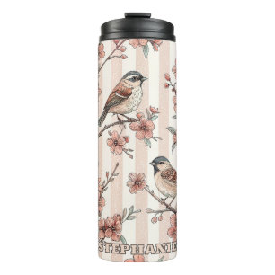 Bouteilles Isothermes Vintage Sakura Cerry Blossom & Bird Esthétique 6