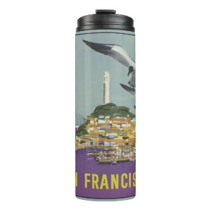 Bouteilles Isothermes Vintage San Francisco USA nom personnalisé tumbler