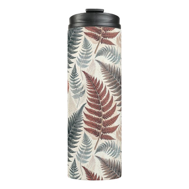 Bouteilles Isothermes Vintage-style botanical fern leaves (Devant)