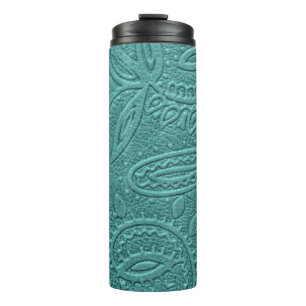Bouteilles Isothermes Vintage Turquoise Tooled Western Motif