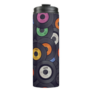 Bouteilles Isothermes Vintage Vinyl Records Arrière - plan de musique