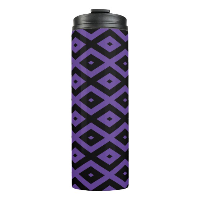 Bouteilles Isothermes Violet and black diamond pattern (Devant)