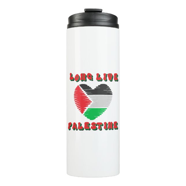 Bouteilles Isothermes Vive la Palestine (Devant)