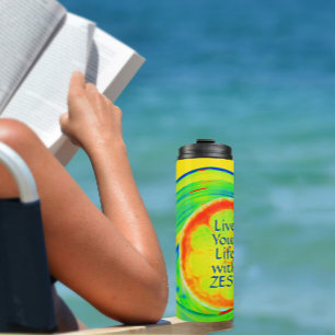 Bouteilles Isothermes Vivez votre vie avec des agrumes colorés brillants