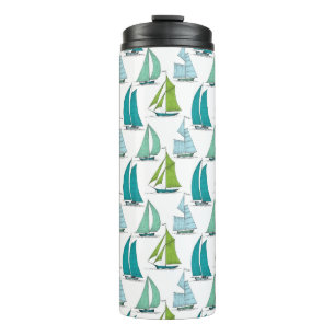 Bouteilles Isothermes Voiliers sur le motif de l'eau