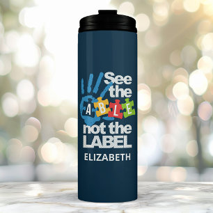 Bouteilles Isothermes Voir L'Able Pas L'Autisme Étiquette Personnalisé