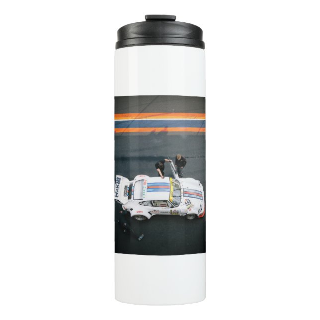 Bouteilles Isothermes Voiture de course classique blanche (Devant)