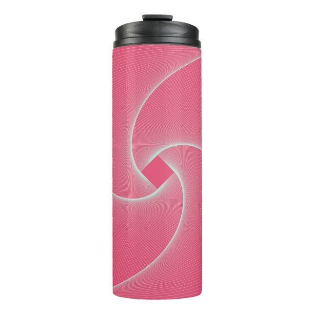 Bouteilles Isothermes vortex carré en velours rose (Devant)