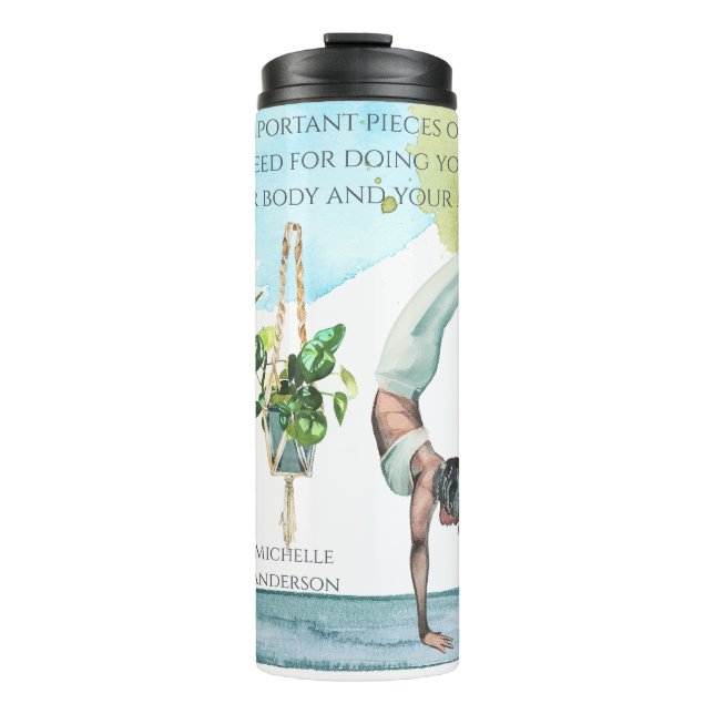Bouteilles Isothermes Votre corps et votre esprit Aquarelle Voyage Mug (Devant)