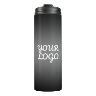 Bouteilles Isothermes Votre logo & Moderne Simple Ombre Gris foncé