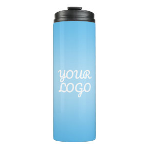 Bouteilles Isothermes Votre logo & ombre simple moderne Bleu clair