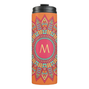 Bouteilles Isothermes Votre monogramme dans un cadre Boho tumbler person
