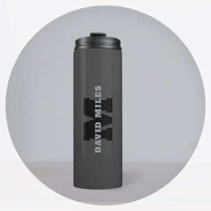 Bouteilles Isothermes Votre nom ou nom d'entreprise   Gris Masculin Mode