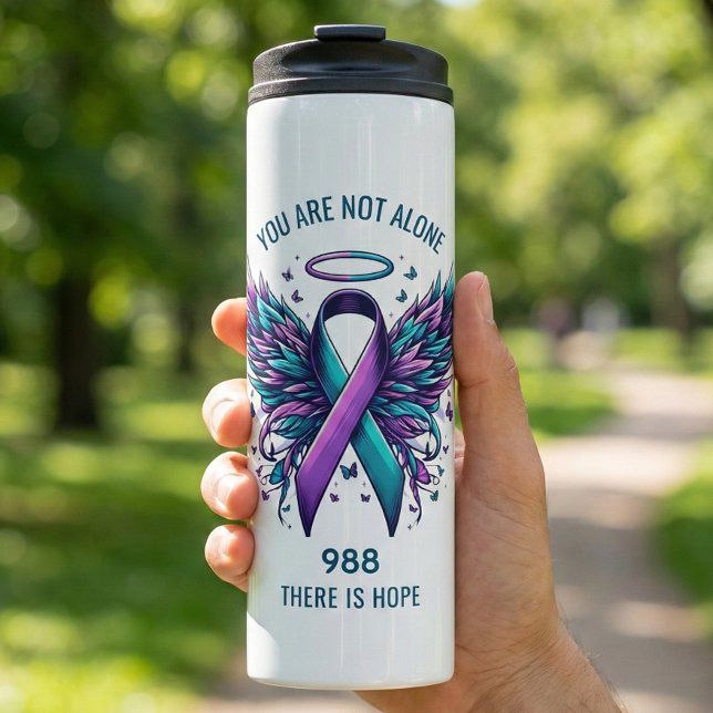 Bouteilles Isothermes Vous n'êtes pas seul 988 Marche de prévention du s (988 Lifeline Suicide Prevention Awareness Tumbler)