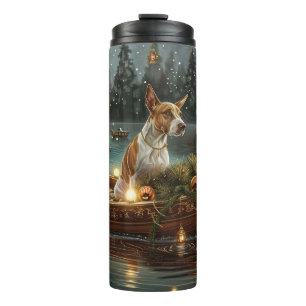 Bouteilles Isothermes Voyage de fête de Noël de Bull Terrier