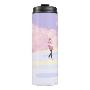 Bouteilles Isothermes Voyage Pastel – Art de paysage surréaliste oniriqu