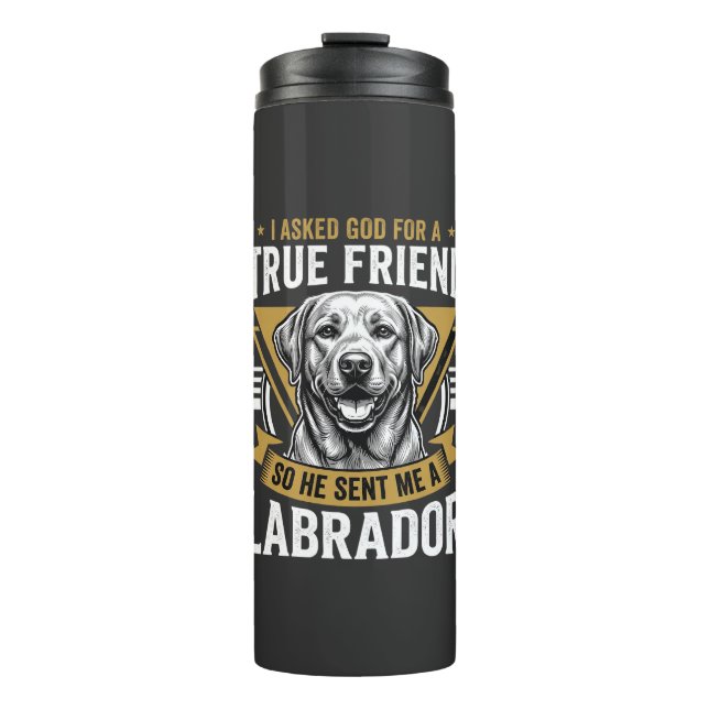 Bouteilles Isothermes Vrai chien Labrador ami (Devant)