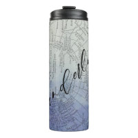 Wanderlust Blue Ombre Aquarelle Vintage
