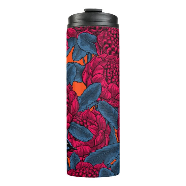 Bouteilles Isothermes Waratah rouge et brunes (Devant)