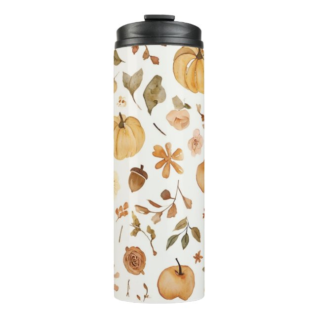 Bouteilles Isothermes Watercolor Fall Harvest Seamless Pattern Tumbler (Devant)