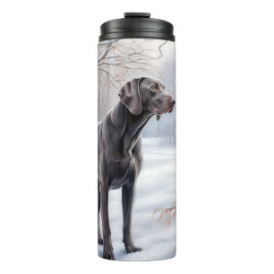 Bouteilles Isothermes Weimaraner Laisser Neige Noël