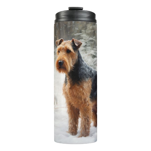Bouteilles Isothermes Welsh Terrier Laisser Neige Noël (Devant)