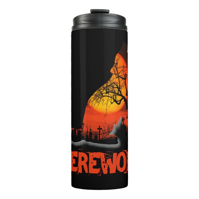 Bouteilles Isothermes Werewolf Halloween (Devant)