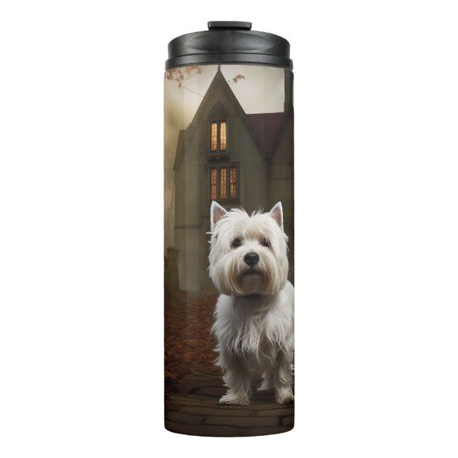 Bouteilles Isothermes West Highland White Terrier Halloween effrayant (Devant)