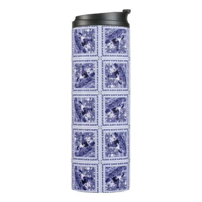 Bouteilles Isothermes Western Denim Blue Delft Tile - Thermal Tumbler (Tourné sur la gauche)
