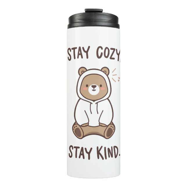 Bouteilles Isothermes Whimsical Bear with Positive Kindness Quote (Devant)