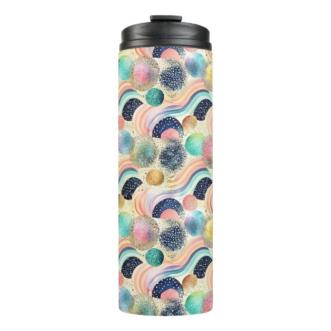 Bouteilles Isothermes Whimsical Pastel Rainbow Waves & Parties scintilla (Devant)