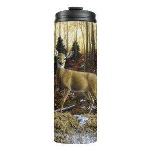 Bouteilles Isothermes Whitetail Deer Doe dans la forêt d'automne