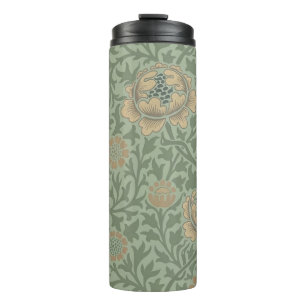Bouteilles Isothermes William Morris motif floral Grafton vert sauge 