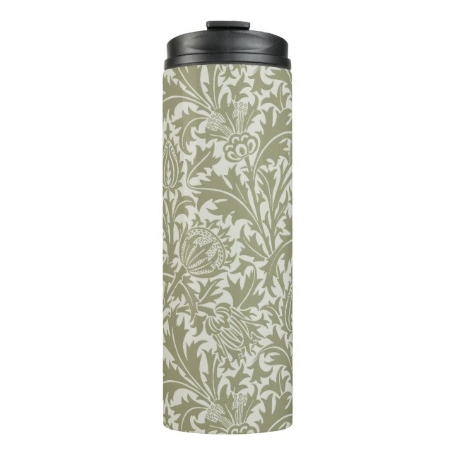 Bouteilles Isothermes William Morris Thistle Sage Green Motif (Devant)