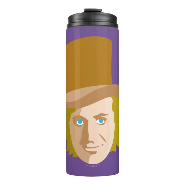 Bouteilles Isothermes Willy Wonka Stenciled Face Graphic (Devant)