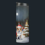 Bouteilles Isothermes Winter Corgi Caravan Christmas Adventure<br><div class="desc">Laissez-vous tenter par la magie d'une nuit d'hiver enneigée alors qu'une caravane glisse gracieusement à travers le paysage illuminé par la lune. La beauté sereine de la neige scintillante et l'éclat enchanteur de la lune créent une scène captivante, promettant une aventure de Noël inoubliable remplie de chaleur, de joie et...</div>