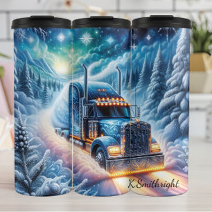 Bouteilles Isothermes Winter Wonderland Semi-Truck Voyage