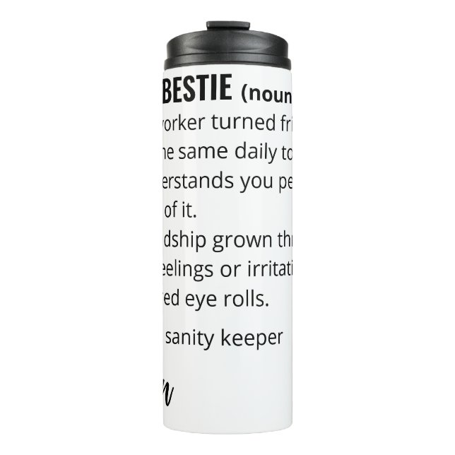 Bouteilles Isothermes Work Bestie Ice Coffee Cup, Work Bestie Gift, Emot (Devant)