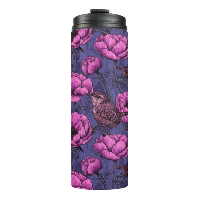 Bouteilles Isothermes Wrens dans l'anemone jardin thermo tumbler (Devant)