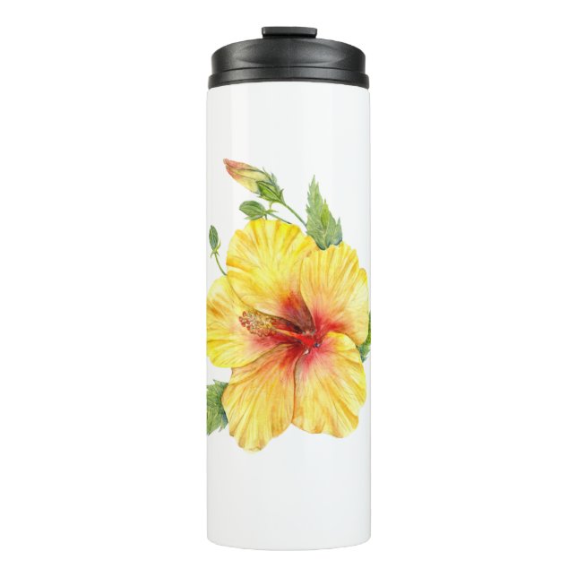 Bouteilles Isothermes Yellow Hibiscus Botanical (Devant)