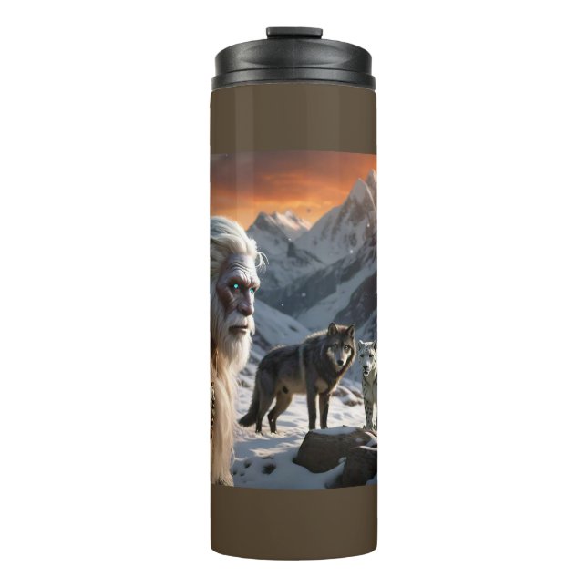 Bouteilles Isothermes Yeti et le léopard des neiges (Devant)