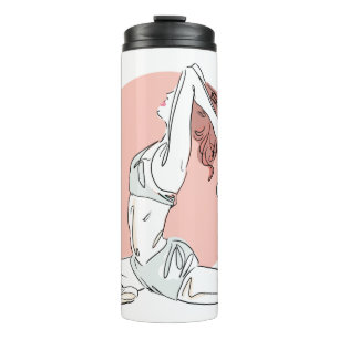 Bouteilles Isothermes Yoga Femme nom personnalisé tumbler