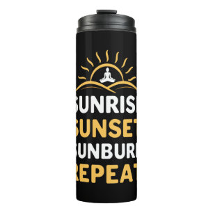 Bouteilles Isothermes Yoga Lover Yoga Sunrise Sunset Sunburn Répéter
