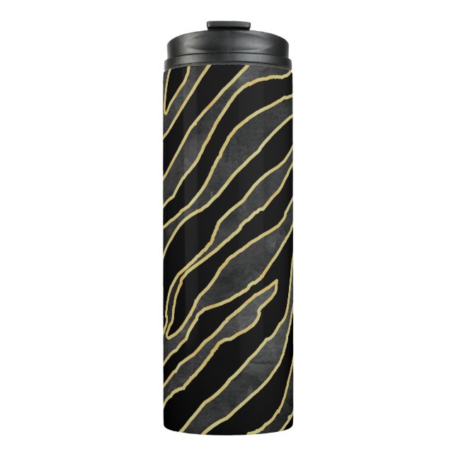 Bouteilles Isothermes Zebra Stripes : Abstrait Monochrome Sans Seamless. (Devant)