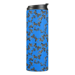 Bouteilles Isothermes Zèbre bleu sauvage moderne