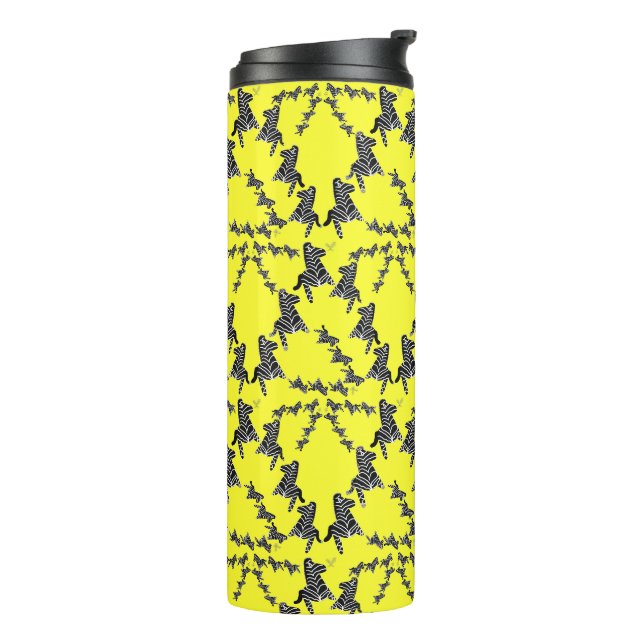 Bouteilles Isothermes Zèbre jaune sauvage moderne (Tourné sur la gauche)