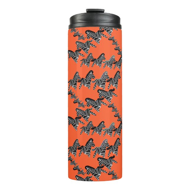 Bouteilles Isothermes Zèbre orange sauvage moderne (Devant)