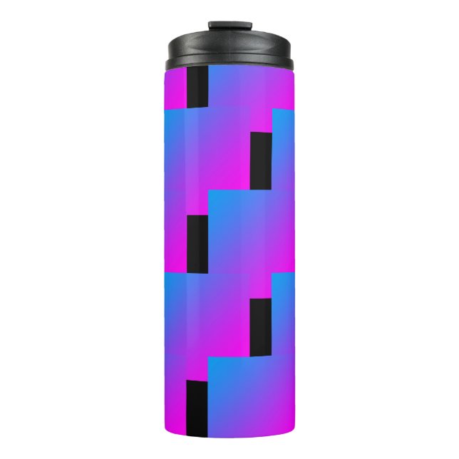 Bouteilles Isothermes Zigzag bleu rose noir pourpre 4Roxy (Devant)