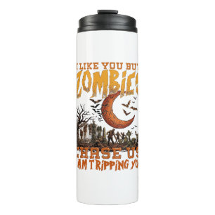 Bouteilles Isothermes Zombies nous poursuivent Halloween Cimetière Crois