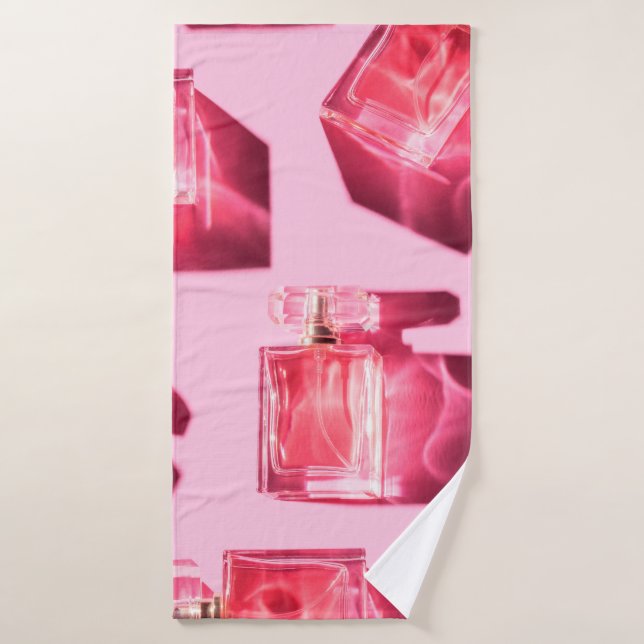 Bouteilles motifs de parfum féminin (Serviette de bain)